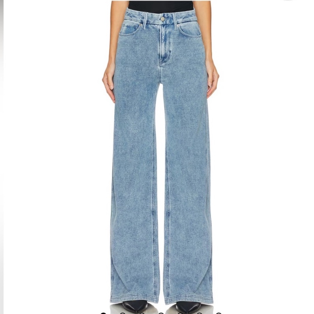Good American Blue Flare & Wide Leg Jeans